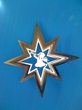 Fächerstern Edelstahl mit Trompetenengel elektropoliert